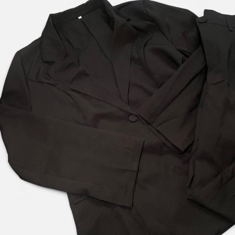 Classic Black Blazer Pant Suit
